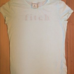 Kids A&F shirt- size XL light mint color
